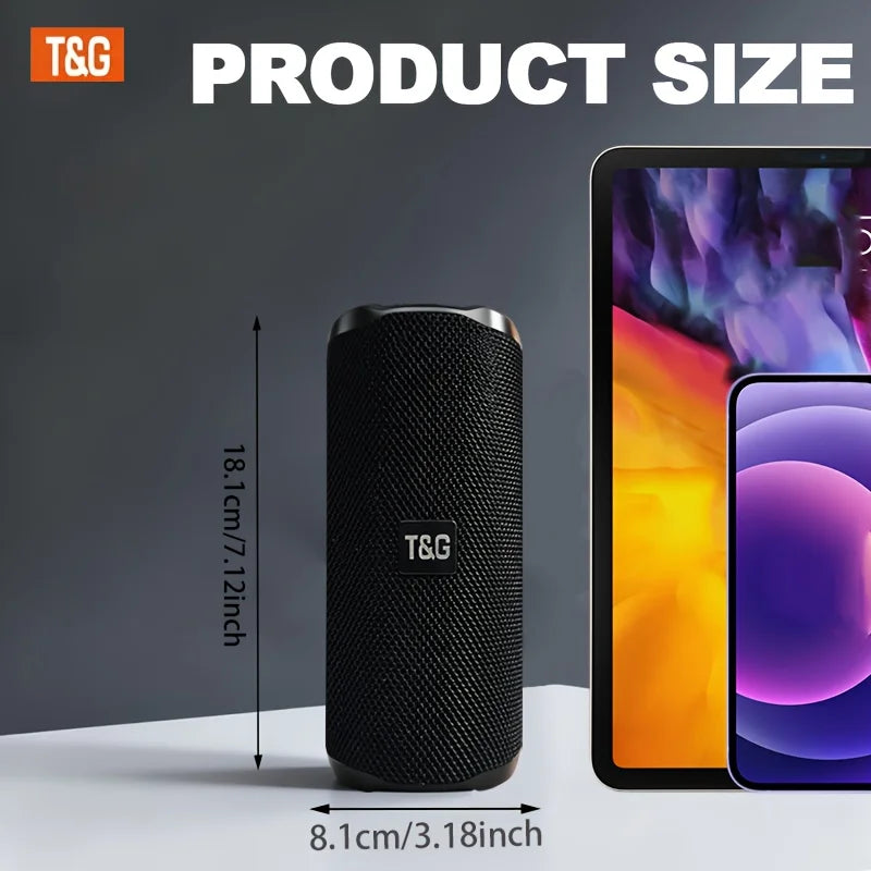 TG468 Upgraded Bluetooth Portable Speaker, High Definition Stereo Sound, Support TF Card USB AUX Bluetooth Playback, Portable Audio Device for Home Entertainment, Camping, Travel, Outdoor Party