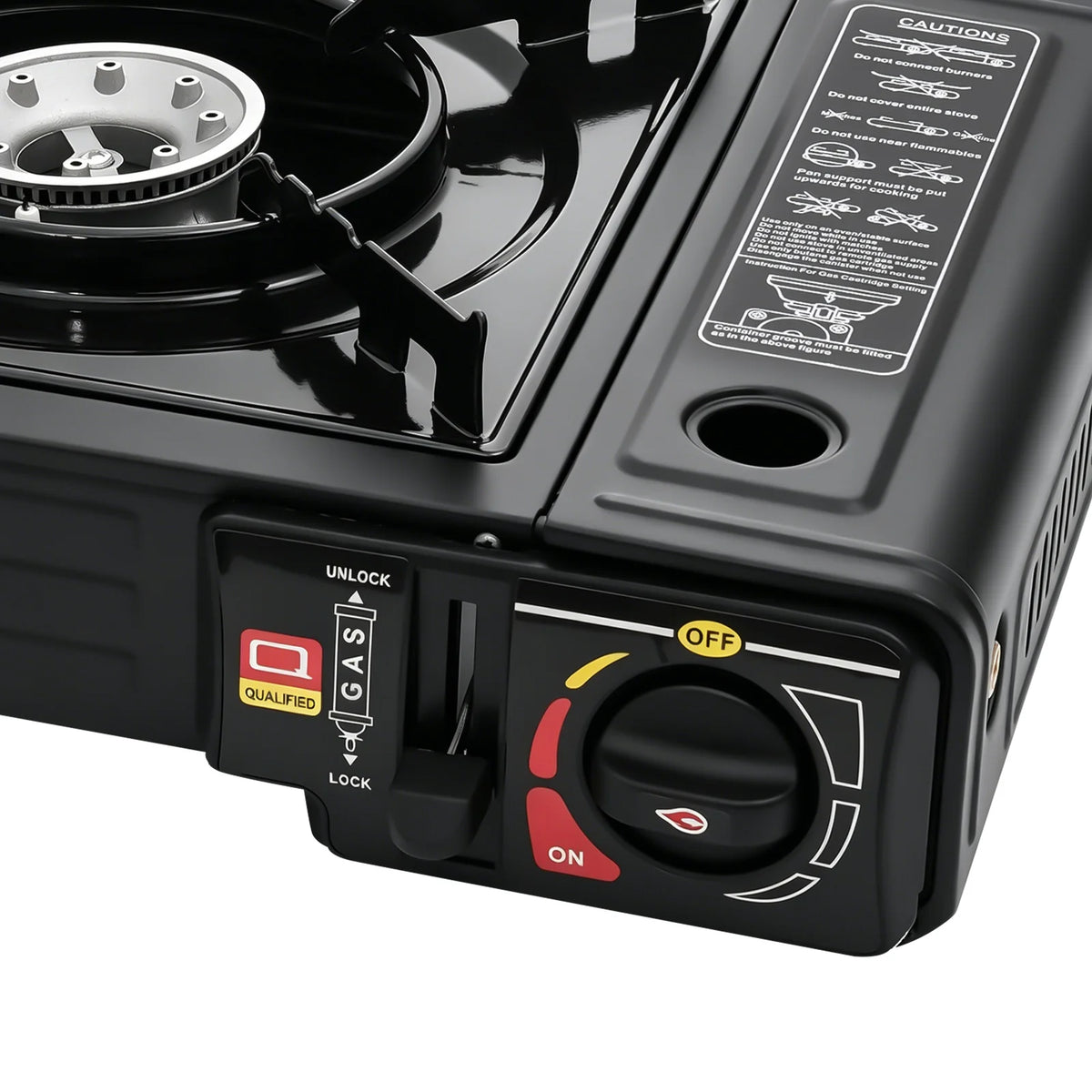 2 Burner Portable Camping Gas Stove 2500W Per Burner Dual Independent Control Knob Built-In Overpressure Safety Valve Dual Fuel Compatible Anti-Slip Feet With Carry Bag Outdoor Cooker For Picnic Yard Party RV Camping Cooking