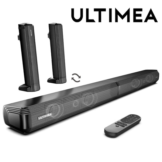 ULTIMEA 2.2ch Sound Bar for Smart TV,  2-in-1 Detachable Sound Bar for TV, App, Bluetooth 5.3 TV Soundbar, 2025 Upgraded