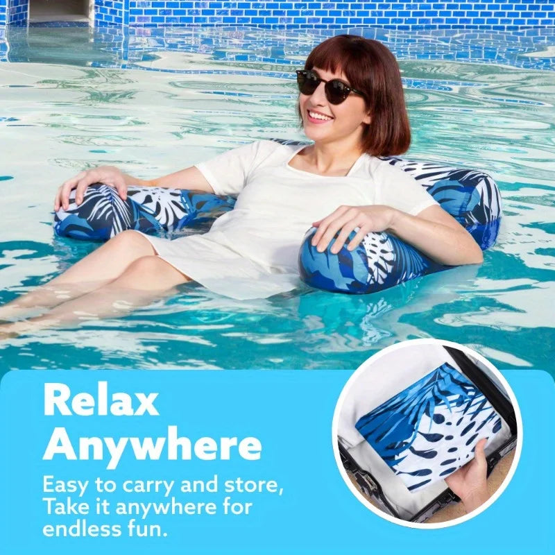 JOYFY 1/2 Pack Inflatable Pool Chair Leaf Floating Lounger Adult Pool Float Water Floating Chair for Summer Party Beach Lake