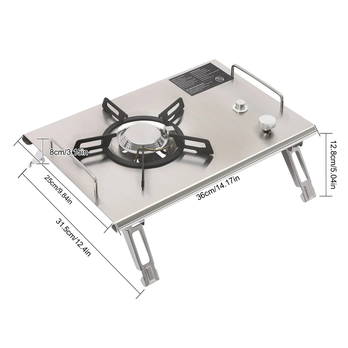Portable Outdoor Folding Gas Stove 4 Foldable Leg Cotton Padded Storage Bag Insulated Handle Even Flame Holes Electronic Ignition Camping Cooker Infinitely Adjustable Flame Tabletop Inlay Gas Burner For Mountaineering Spring