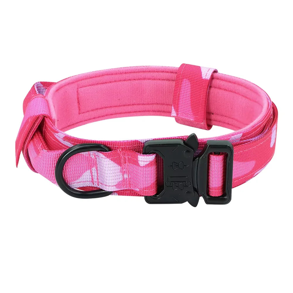 Dog Training Collar Adjustable Tactical Dog Collar And Leash Set Control Handle Pet Lead Collar For Small Big Dogs