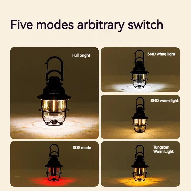 Naturehike BLACKDOG Camping Light Outdoor Tent Light Atmosphere Lantern Multi-function Emergency Camping Supplies Accessories