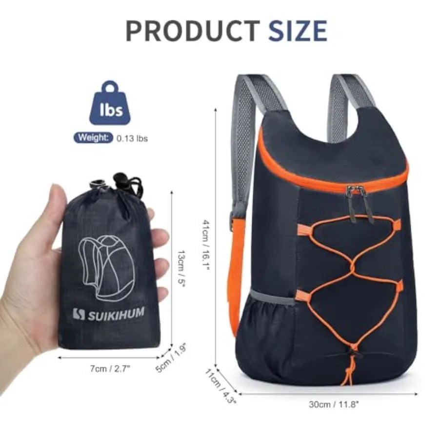 20L Hiking-Daypack Lightweight Foldable Travel Packable Backpack for Camping Cycling Outdoor