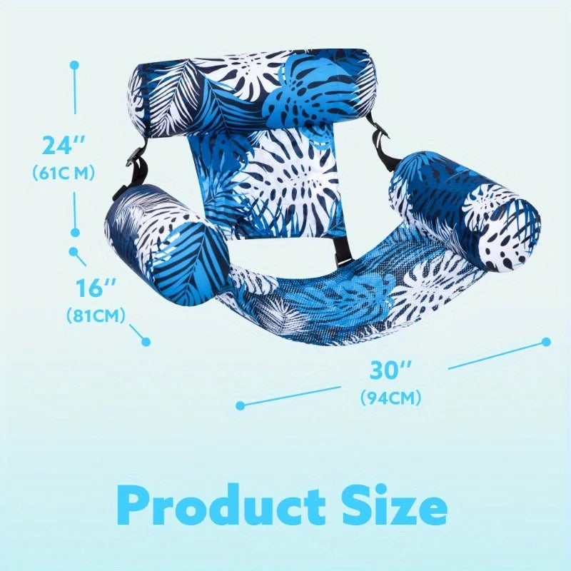 JOYFY 1/2 Pack Inflatable Pool Chair Leaf Floating Lounger Adult Pool Float Water Floating Chair for Summer Party Beach Lake