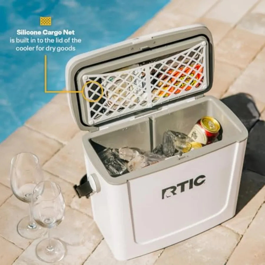 16 Qt Road Trip Cooler, Hard Insulated Portable with Strap and Handle for Outdoor, Beach, Picnic, Camping, Sports, Travel