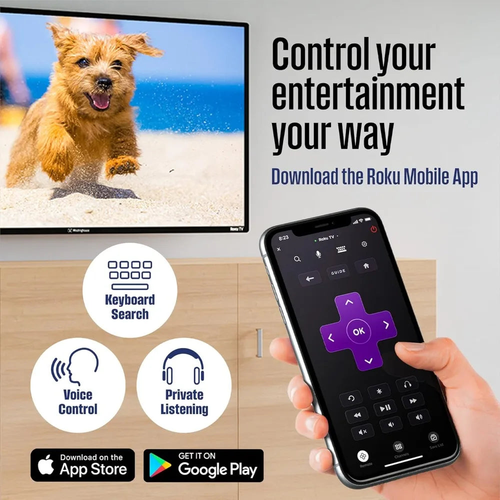 Westinghouse Roku TV - 32 Inch Smart TV, HD Television with Wi-Fi Connectivity and Mobile App, Flat Screen