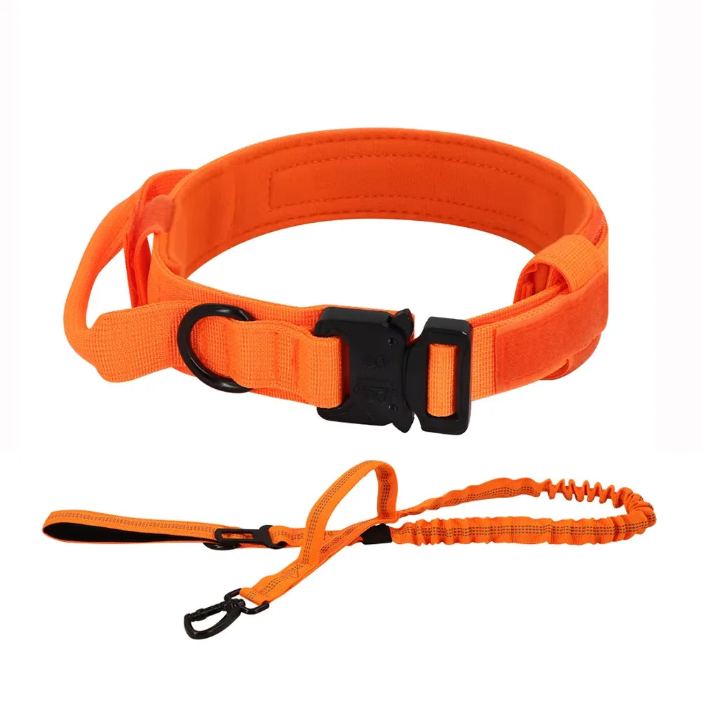 Dog Training Collar Adjustable Tactical Dog Collar And Leash Set Control Handle Pet Lead Collar For Small Big Dogs