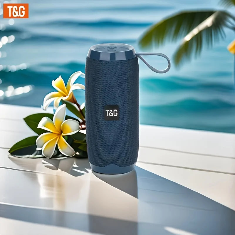 TG new outdoor wireless speaker, music box, portable strap, stereo sound effect, built-in microphone, TWS, USB-C, suitable for camping, swimming pool, beach, garden