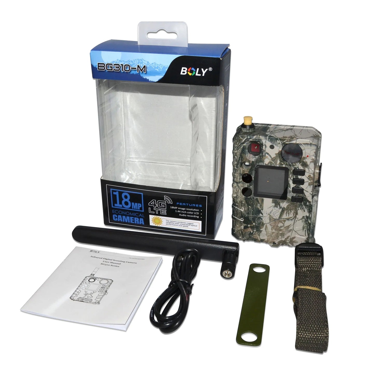 BolyGuard BG310-M Cellular Trail Hunting Camera 4G Wireless 18MP/720P Black IR 940nm Invisible Outdoor Wildlife Security Camera