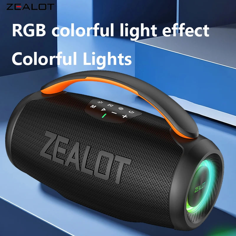ZEALOT-P11 Bluetooth Speaker 50W Wireless Party Speaker with Bluetooth 5.4 Stereo Sound Comfortable handle Controllable Lightin Portable For Outdoors Long Battery Life