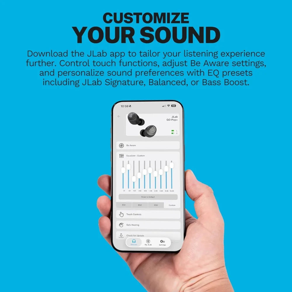 Wireless Earbuds: Bluetooth In-Ear Headphones, 35H Playtime, Mic, USB-C, Dual Connect, EQ3 Sound, Black