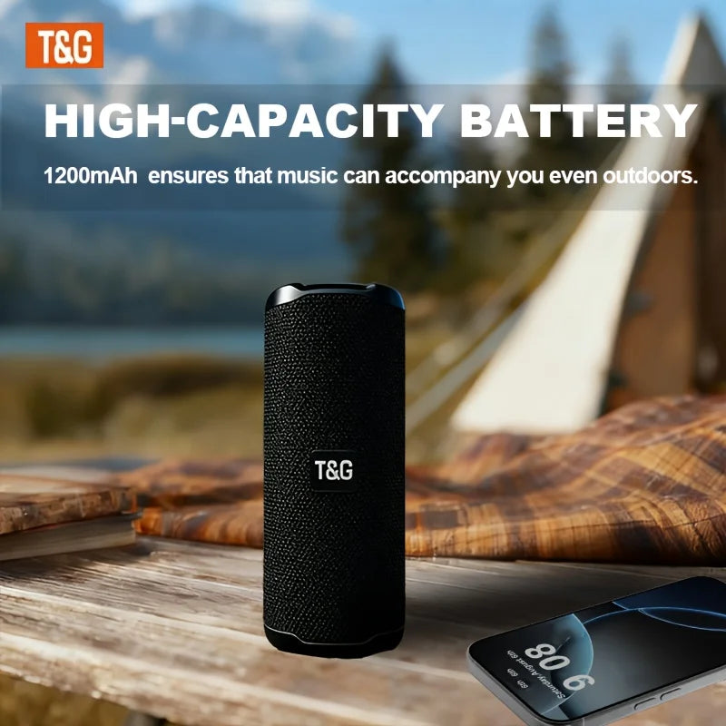 TG468 Upgraded Bluetooth Portable Speaker, High Definition Stereo Sound, Support TF Card USB AUX Bluetooth Playback, Portable Audio Device for Home Entertainment, Camping, Travel, Outdoor Party