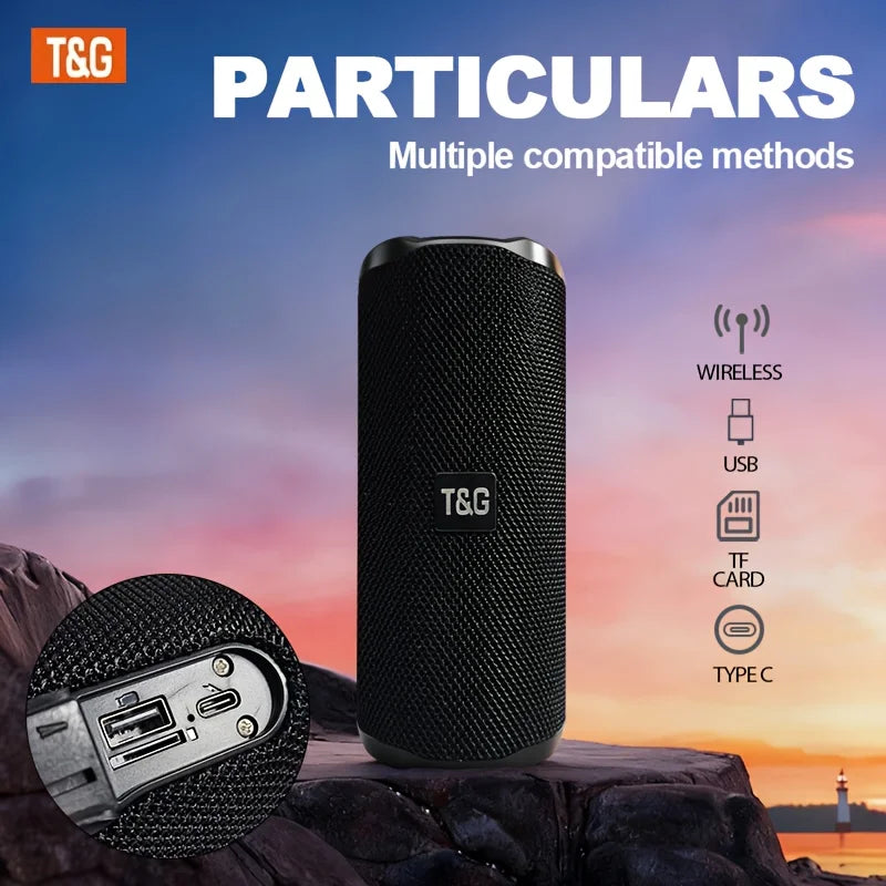 TG468 Upgraded Bluetooth Portable Speaker, High Definition Stereo Sound, Support TF Card USB AUX Bluetooth Playback, Portable Audio Device for Home Entertainment, Camping, Travel, Outdoor Party