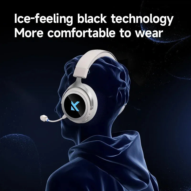 MCHOSE X9 Wireless Headworn Game Headset7.1 Three Mode 53mm Aluminum Foil Polymer Diaphragm E-Sports Gift Bluetooth 2.4G Headset
