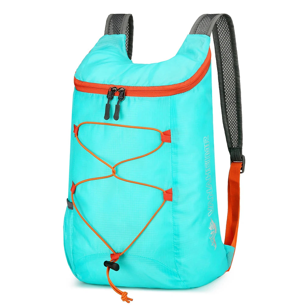 10L Mountaineering Bag Splashproof Folding Outdoor Climbing Cycling Travel Knapsack Ultralight Hiking Daypack Travel Daypack Bag
