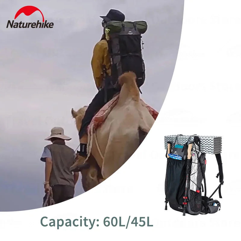 Naturehike Outdoor Mountaining Backpack Waterproof High Capacity Sports Climbing Ultralight Hiking Travel Bag With Rain Cover
