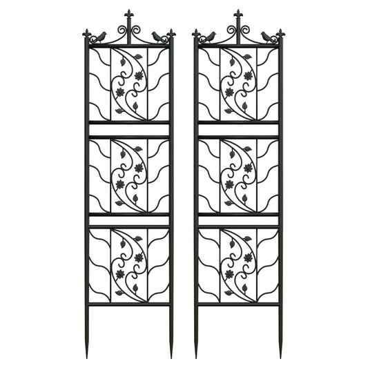 Metal Garden Trellis Tall Plant Climbing Fence for Vegetables Grapes and Flowers